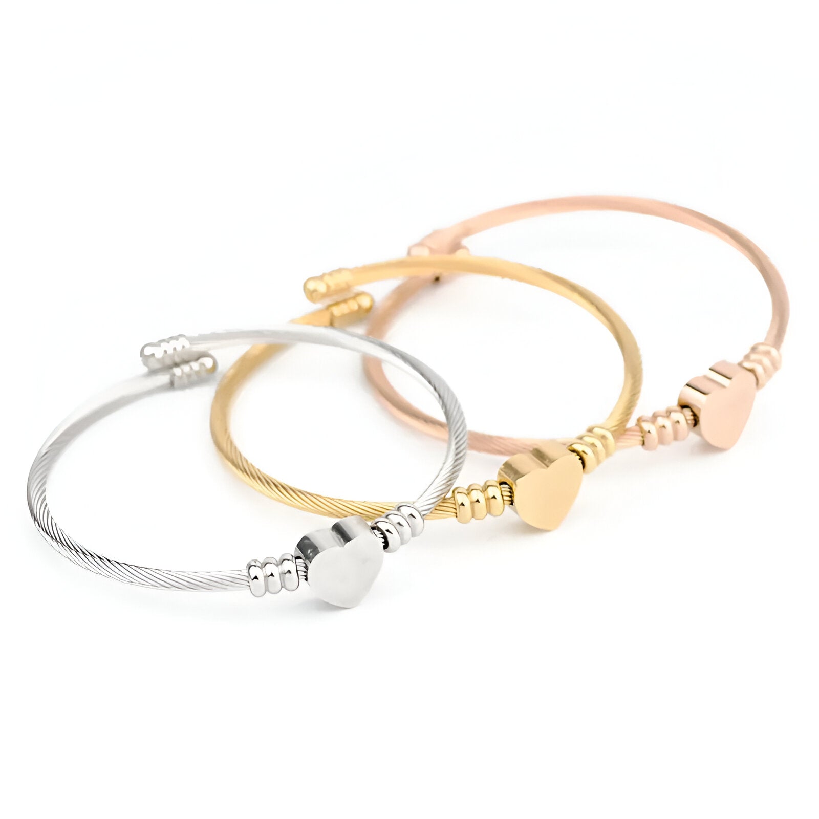 Lustreé | Cable Heart Bracelet