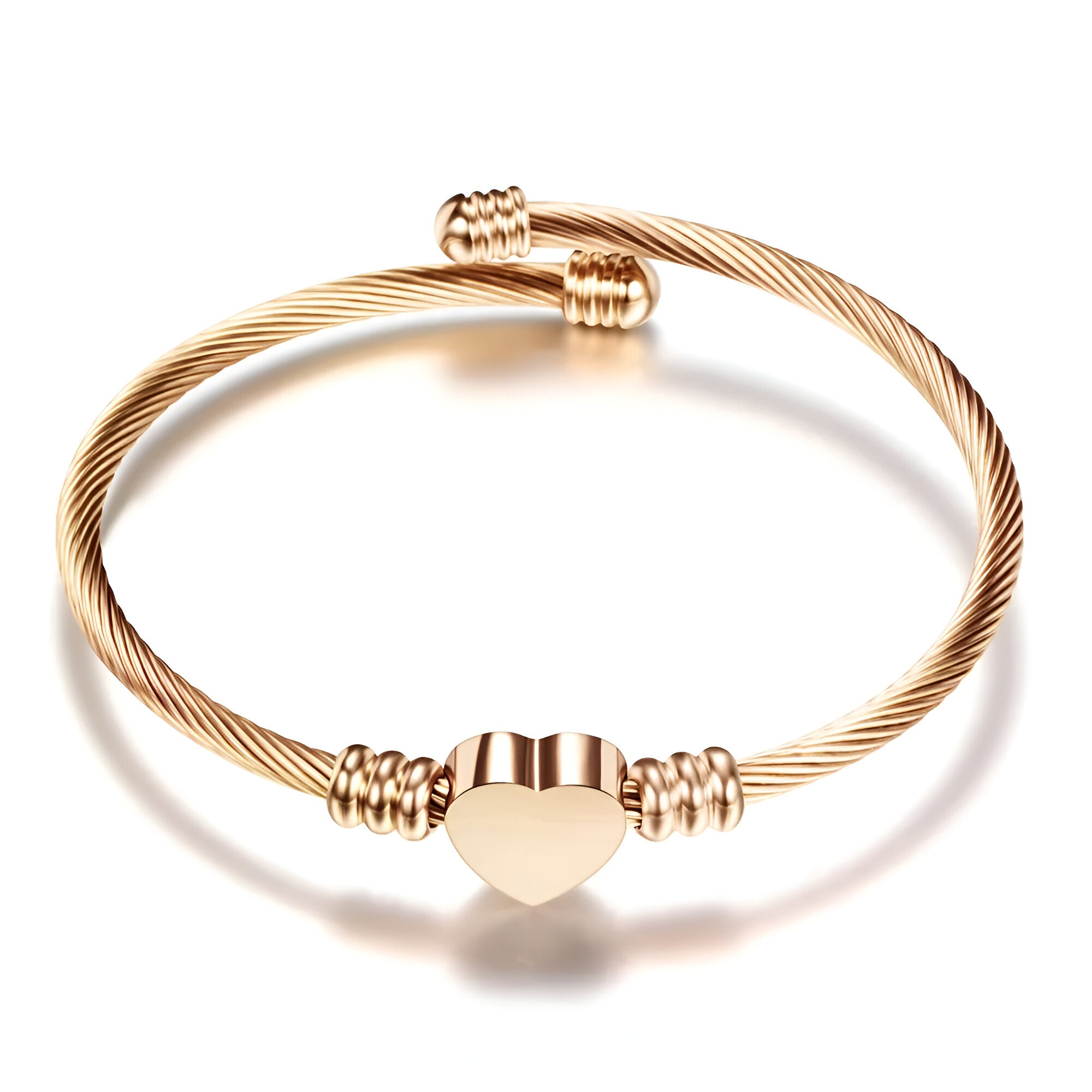 Lustreé | Cable Heart Bracelet