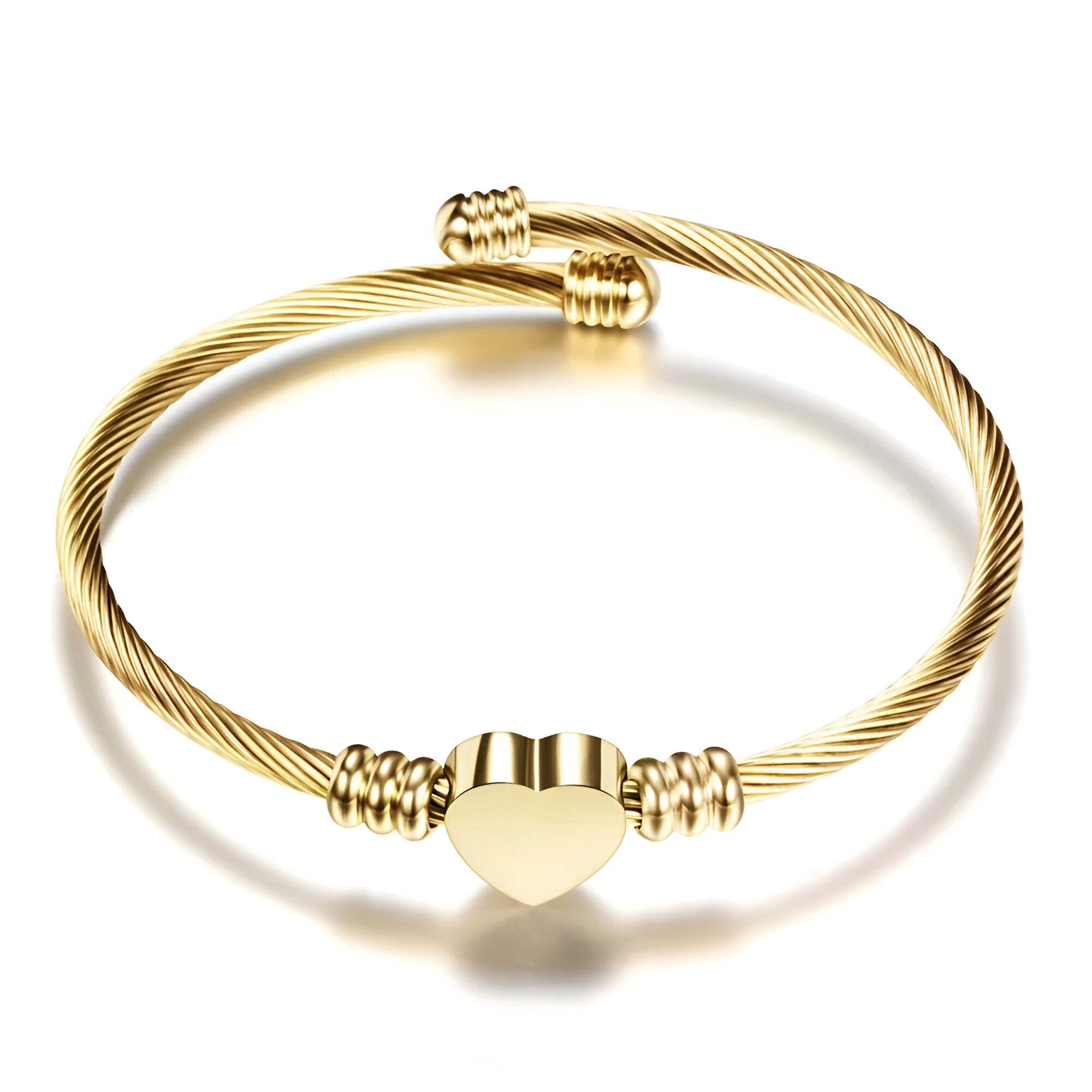 Lustreé | Cable Heart Bracelet